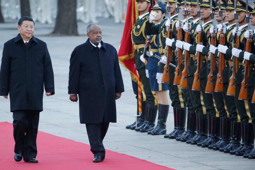 President Xi Jinping and Djibouti's President Ismail Omar Guelleh in Beijing in November. Photo: Reuters