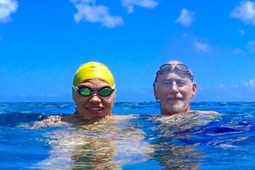 Bill and Kenneth Thorley – Ken coaches his son in open water swimming but balances pushing him and making sure he has fun. Photos: Handout
