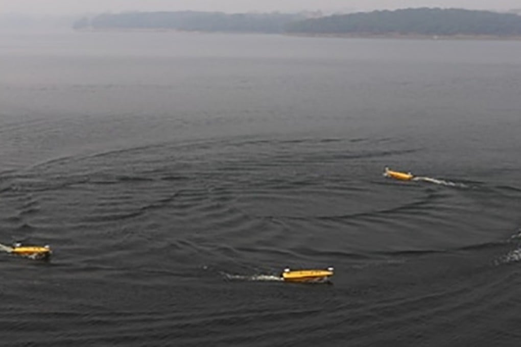 The vessel joined other unmanned surface vehicles to encircle targets. Photo: Handout