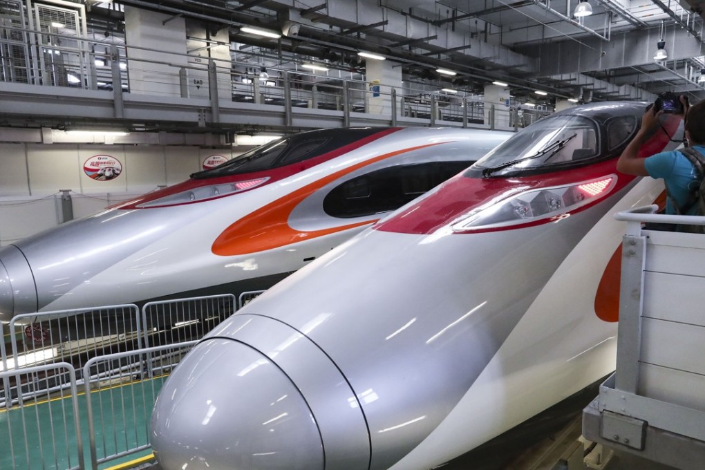 Press tour for a preview of MTR Express Rail Link (XRL) Train Open Day at the MTR Shek Kong Stabling Sidings in Yuen Long on 7th October 2017. Photo: SCMP/Edward Wong