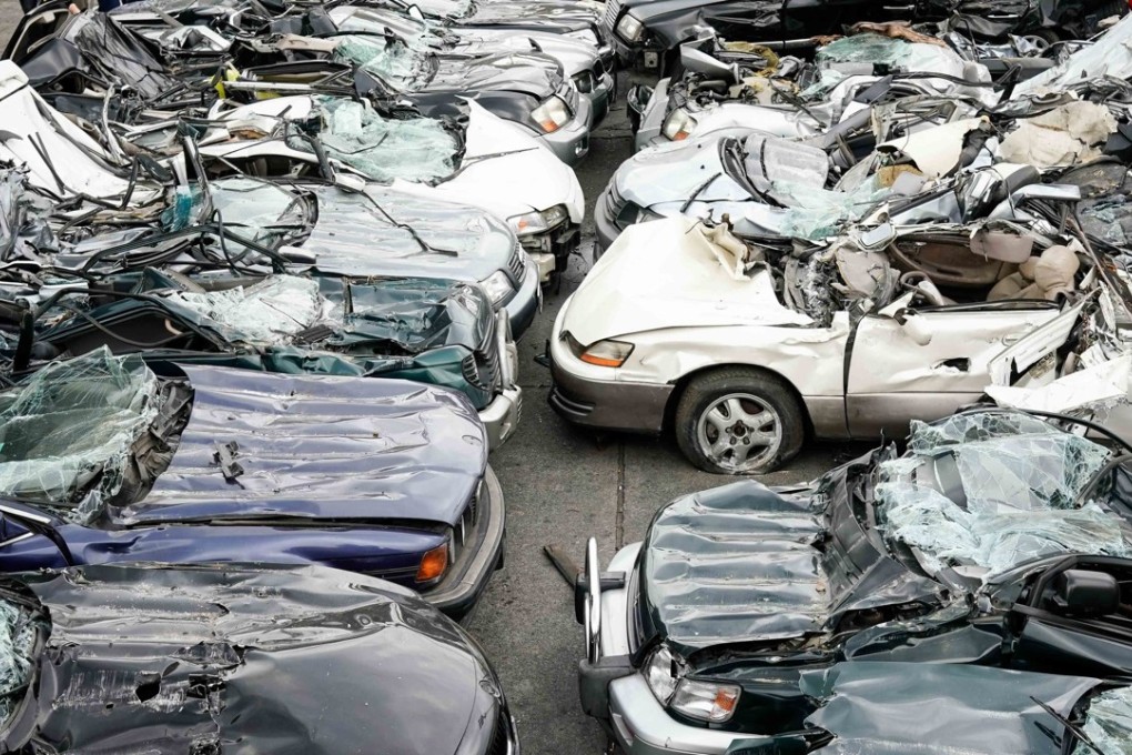 Luxury cars at the Bureau of Customs in Manila. Photo: EPA