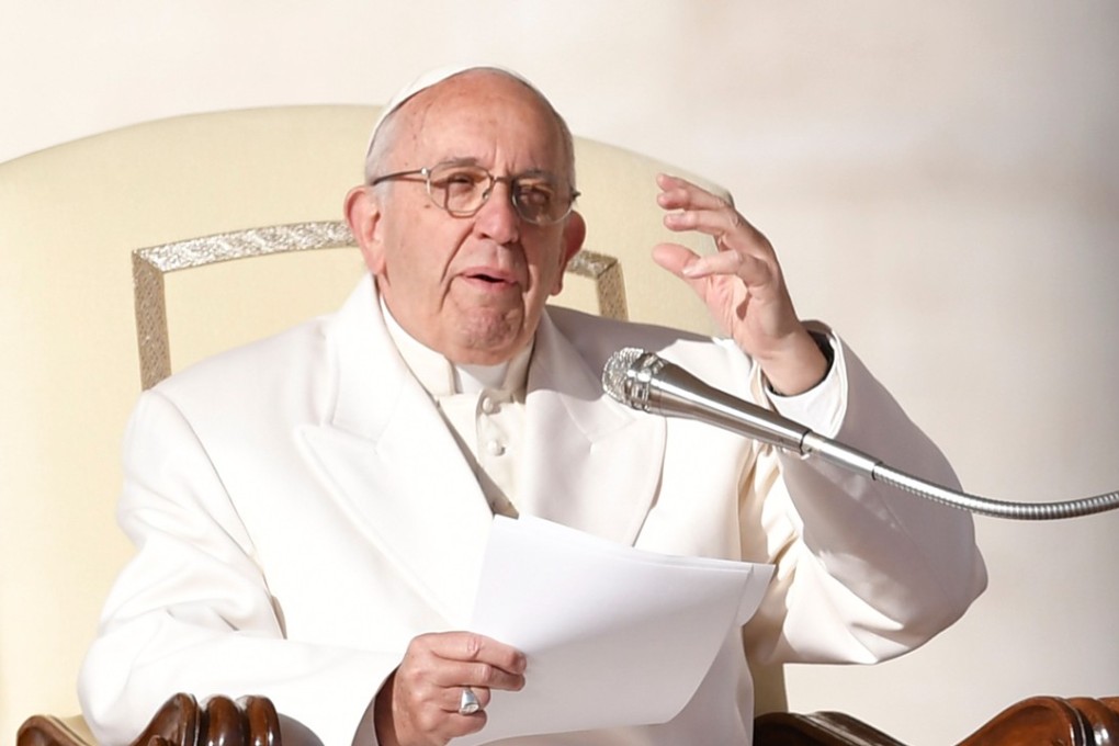 Pope Francis gives a weekly general audience in St Peter's square in Vatican. Photo: AFP