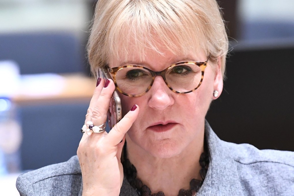 Sweden's foreign minister, Margot Wallstrom (pictured in November last year) has demanded the release of Hong-Kong-based, Swedish citizen Gui Minhai after he was detained in China. Photo: AFP