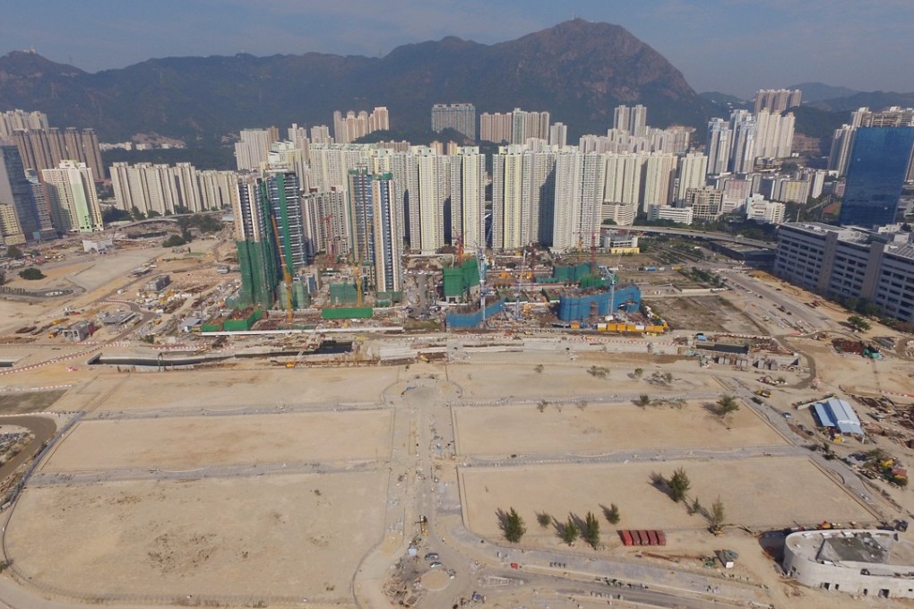 Chinese companies such as HNA, which spent HK$27.2 billion on acquiring four plots at Hong Kong’s former airport site in Kai Tak, have slowed down their land purchases this financial year. Photo: Bruce Yan