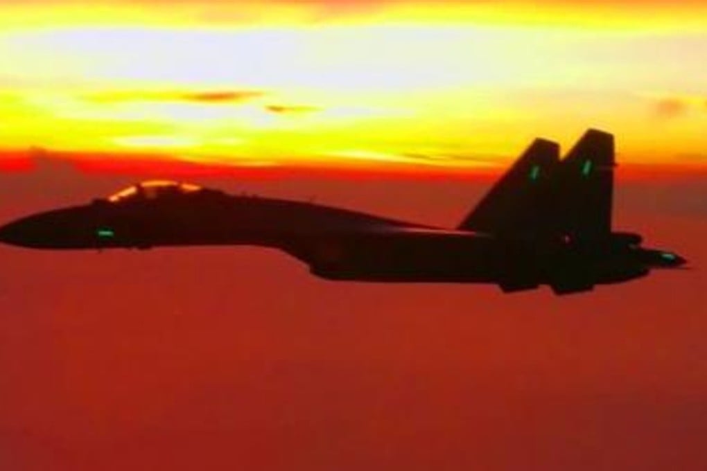 China’s air force said on Wednesday that its Su-35 fighter jets had taken part in an exercise over the South China Sea. Photo: Cctv.com