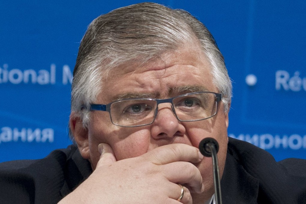 Agustín Carstens, the new head of the Bank for International Settlements, who warned a crackdown against bitcoin may be coming soon. Picture taken at World Bank/IMF meeting on April 22, 2017. Photo: AP