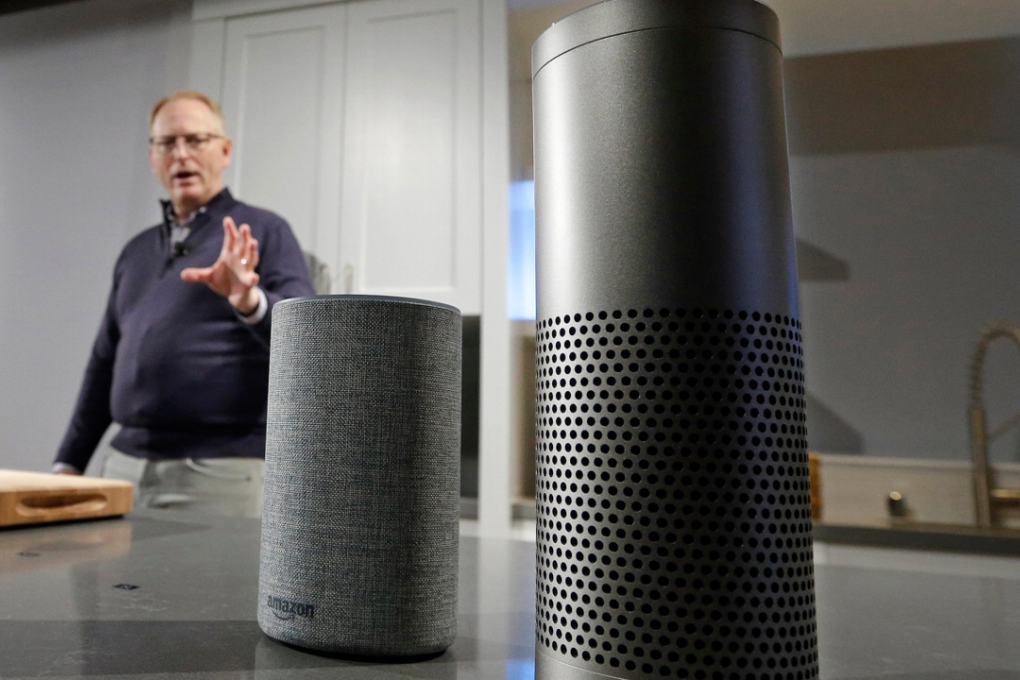 Amazon's Echo range of smart speakers. Photo: AP/Elaine Thompson