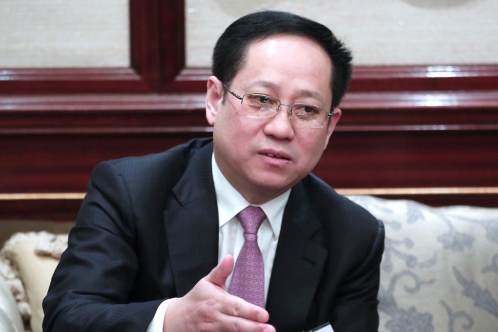 Qi Meisheng, CEO of China Oilfield Services, meets the media in Hong Kong. Photo: Jonathan Wong
