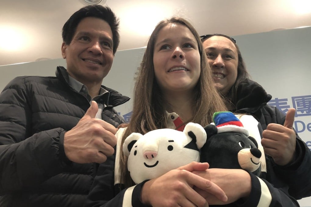 Arabella Ng with her uncle, Michael Tse, and her aunt, Fenella Ng. Photo: Chan Kin-wa