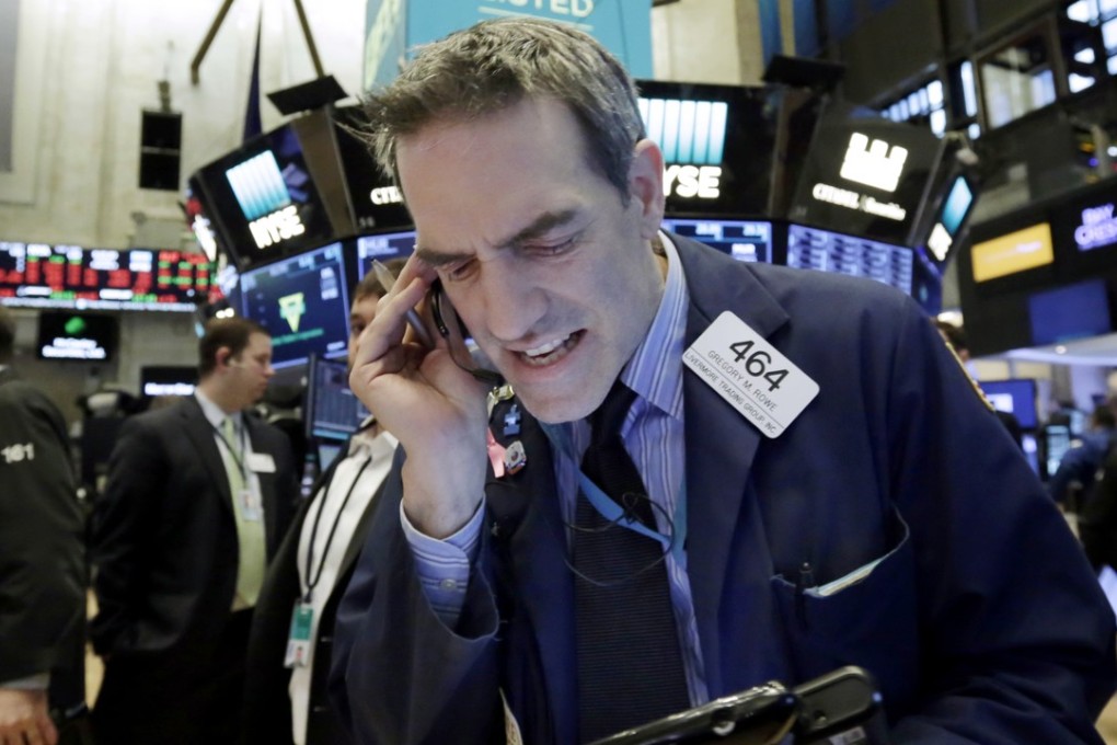 On Monday, Wall Street suffered its sharpest losses since August 2011, helping wipe US$1.4 trillion from the value of global stock markets. Photo: AP