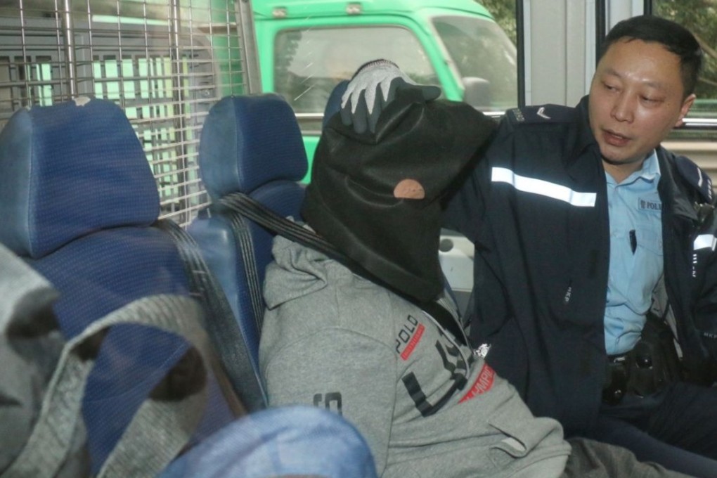 One of the robbery suspects arrested on the flyover. Photo: Handout