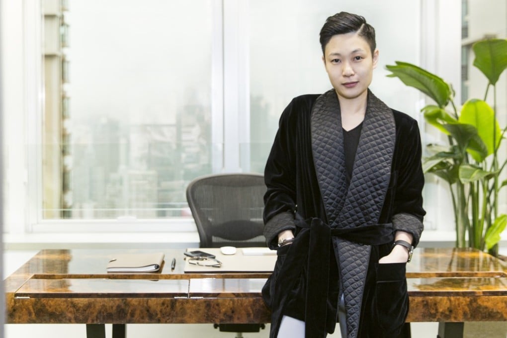 Bastian Wong, founder and director of Flare Communications, wears a black top by Zeta and a velvet robe by Alex Eagle Studio. Photo: Michelle Wong