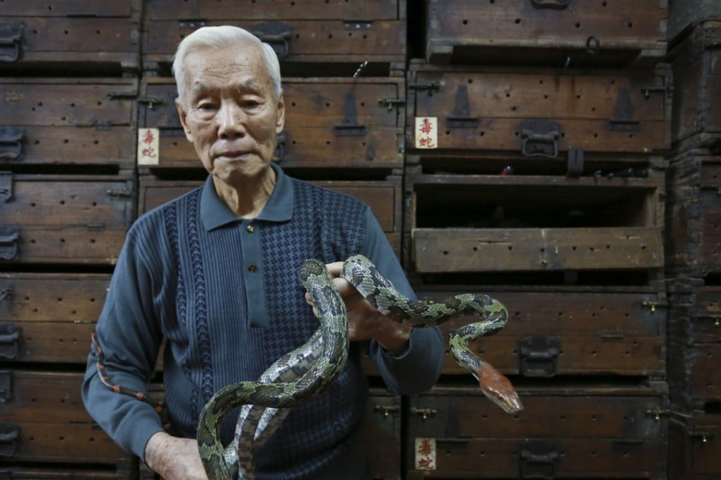 "Big Snake” Mak Dai-kong at She Wong Lam in Sheung Wan. Picture: James Wendlinger