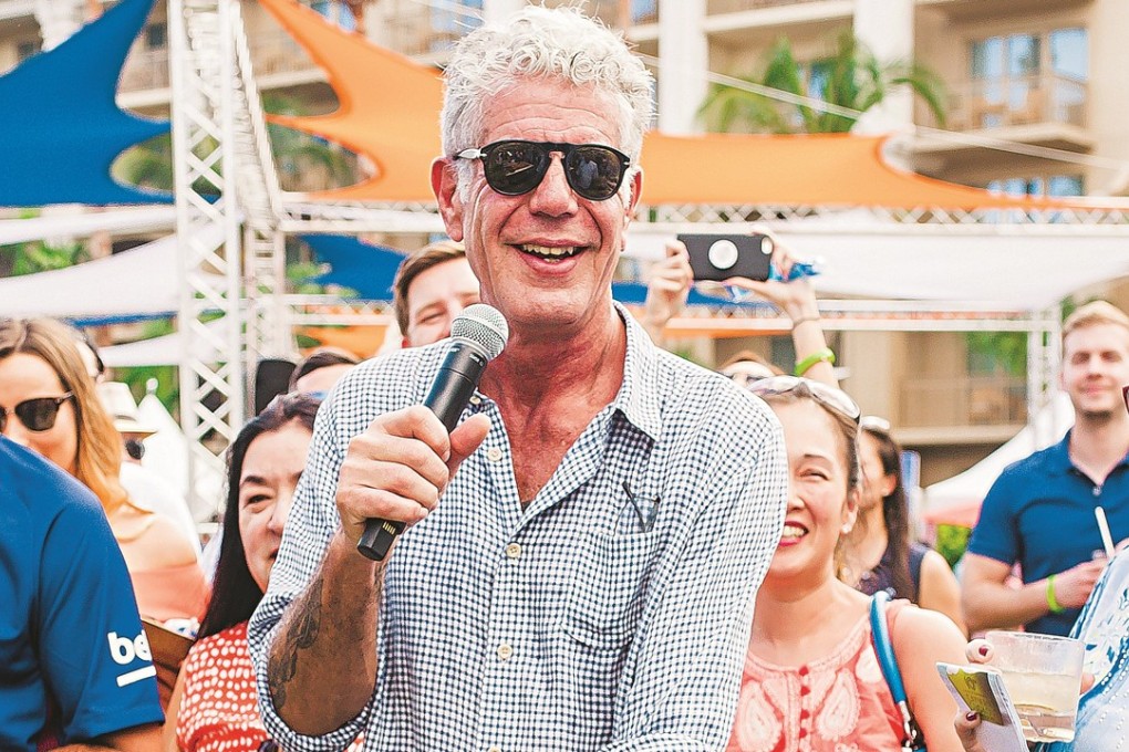 Antony Bourdain addresses the crowd at The Cayman Cookout, Cayman Islands, last month. Photo: Rebecca Davidson