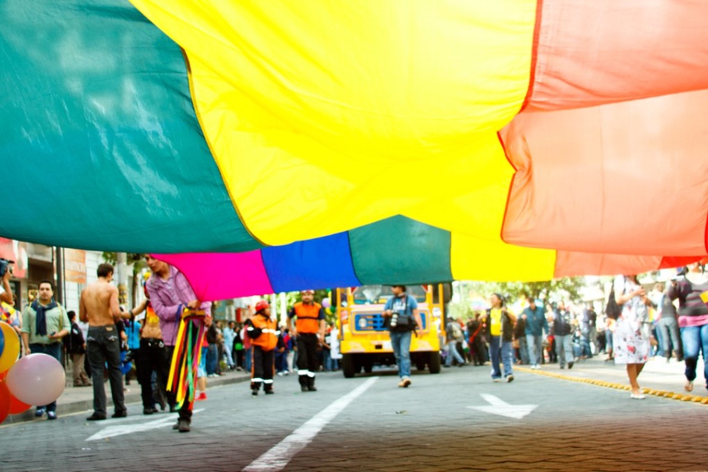 People participate in a Gay Pride parade in Quito, Ecuador, on July 3, 2011. Although homosexuality is not illegal in the country, there are reports of dangerously abusive practices to ‘cure’ gay people. Photo: Shutterstock