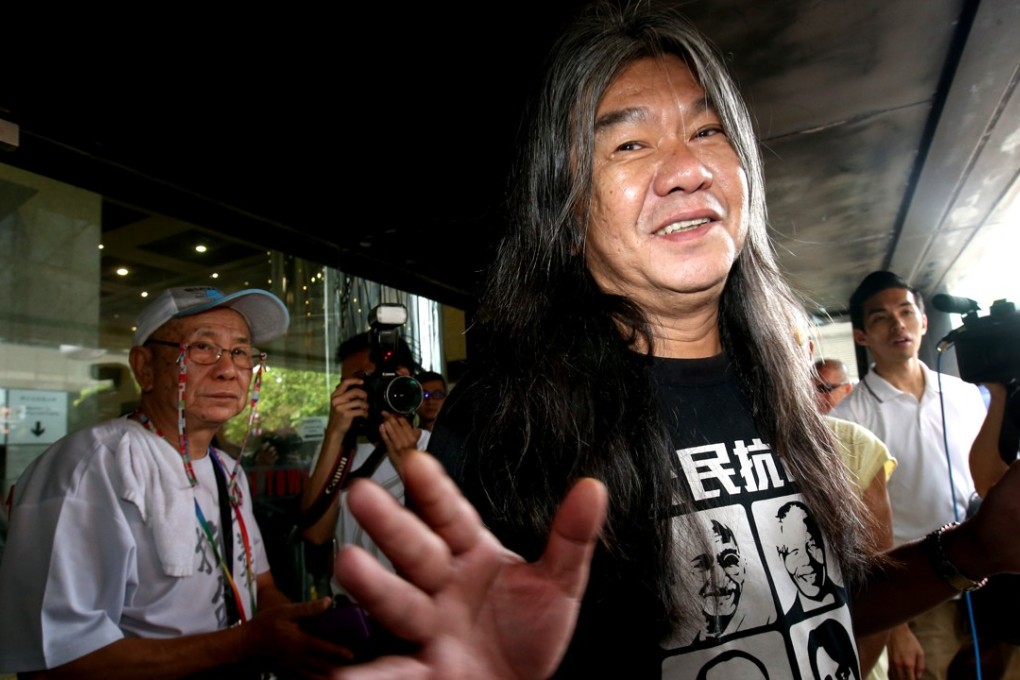 Leung Kwok-hung was found not guilty on Monday of failing to declare a HK$250,000 donation from a media tycoon, Jimmy Lai Chee-yng, while he was still serving on the Legislative Council. Photo: David Wong