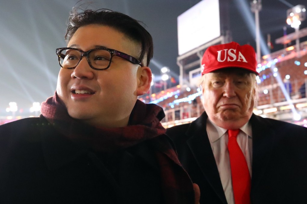 Impersonators dressed as North Korean leader Kim Jong-un and US President Donald Trump caused a stir at the opening ceremony of the Pyeongchang Winter Olympics. Photo: EPA