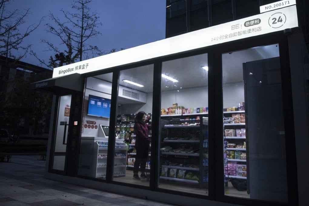A growing number of Chinese start-ups, such as Bingo Box, have jumped onto the bandwagon, setting up unmanned stores powered by mobile payments and supported by an array of advanced technologies including facial and voice recognition. Photo: Handout