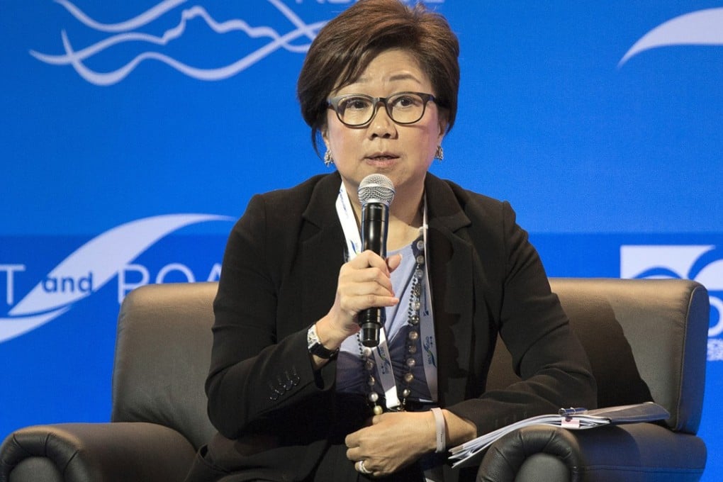 Laura Cha Shih May-lung, a member of the Executive Council and chairwoman of the Financial Services Development Council, on Monday was appointed to the board of Hong Kong Exchanges and Clearing for a two-year term. Photo: Bloomberg