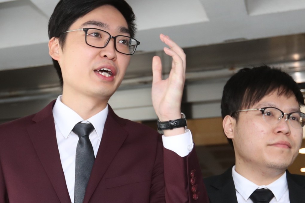 Andy Chan (left) and colleague Jason Chow Ho-fai outside court last year. Edward Wong