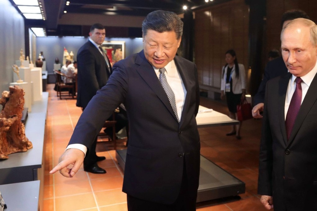 China’s President Xi Jinping and Russia's President Vladimir Putin at the opening of the BRICS Summit in Xiamen. Photo: AFP