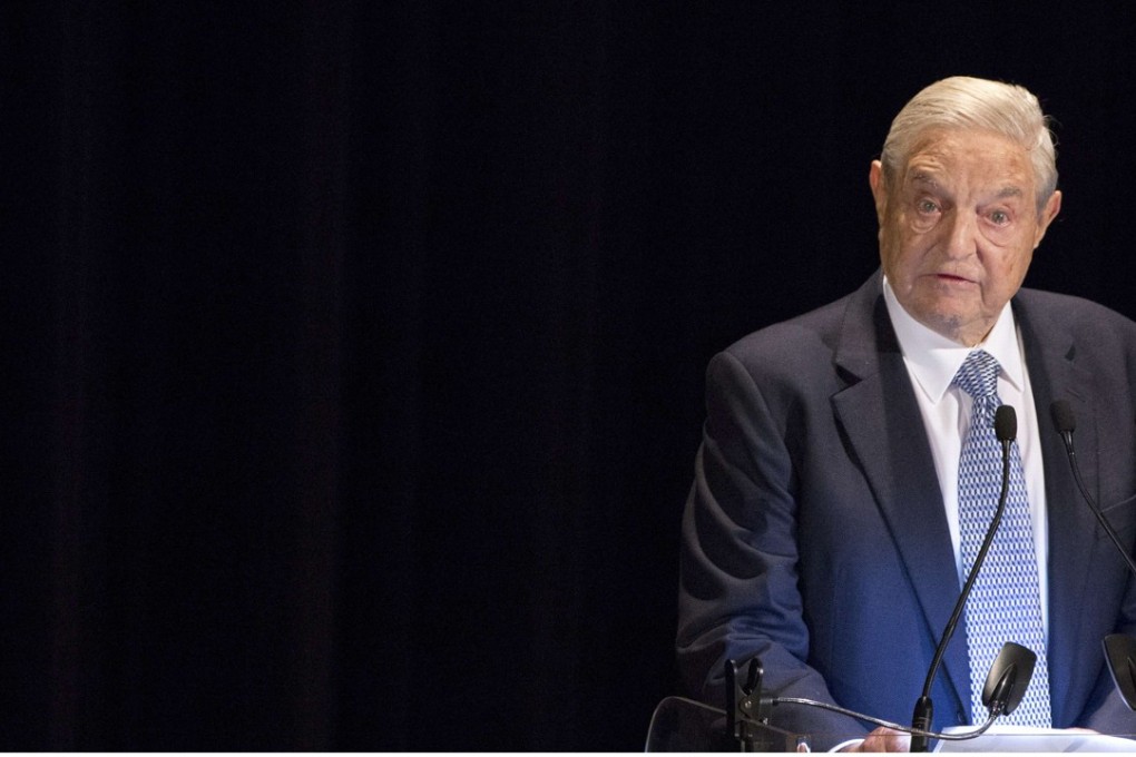 George Soros speaks on stage at the Annual Freedom Award Benefit Event hosted by the International Rescue Committee at the Waldorf-Astoria in New York. Photo: REUTERS/Andrew Kelly