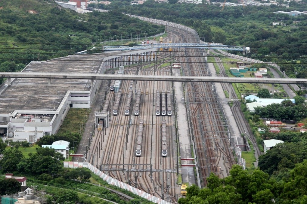 A MTR train depot for the West Rail Line in Pat Heung. 05JUL12
