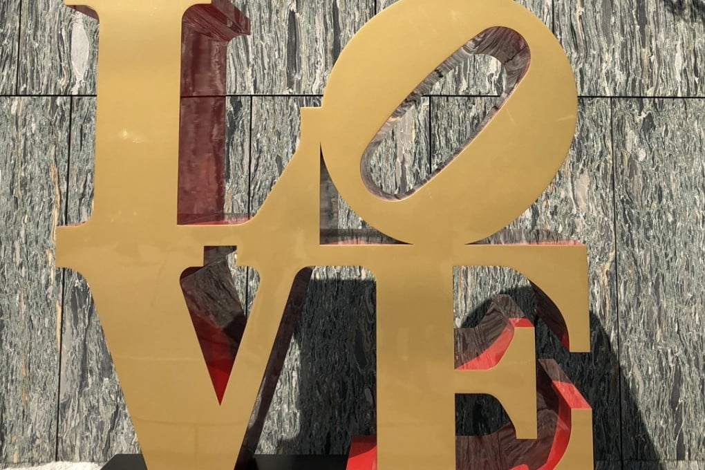 Love (2002) by Robert Indiana at the Asia Society. Photo: Enid Tsui