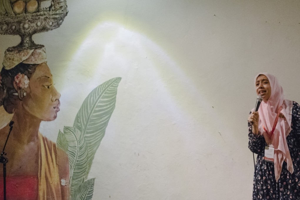 Sakdiyah Ma'ruf at the at Ubud Writers & Readers Festival in Bali, Indonesia. Photo: Wirasathya Darmaja