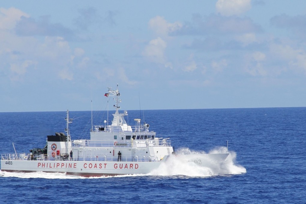 A Philippine Coast Guard ship sails along Benham Rise, off the east coast of the island of Luzon. Photo: AFP