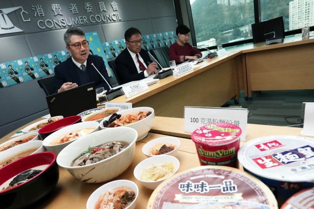 Dr Henry Ng Chi-cheung, principal medical officer (risk assessment and communication) from the Food and Environmental Hygiene Department warns on the health risks in Asian soup noodles samples. Photo: Jonathan Wong