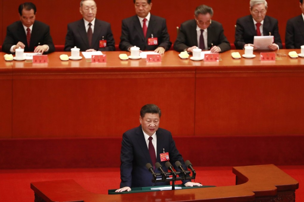 Chinese President Xi Jinping delivers his speech at the opening ceremony of the 19th Communist Party National Congress in Beijing last October 18. Photo: EPA-EFE
