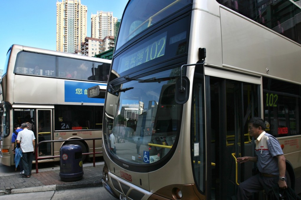 Kowloon Bus Company will temporarily ground 300 part-time drivers from its pool of 8,300 drivers. It says this will not have a major impact on bus schedules. Photo: Robert Ng