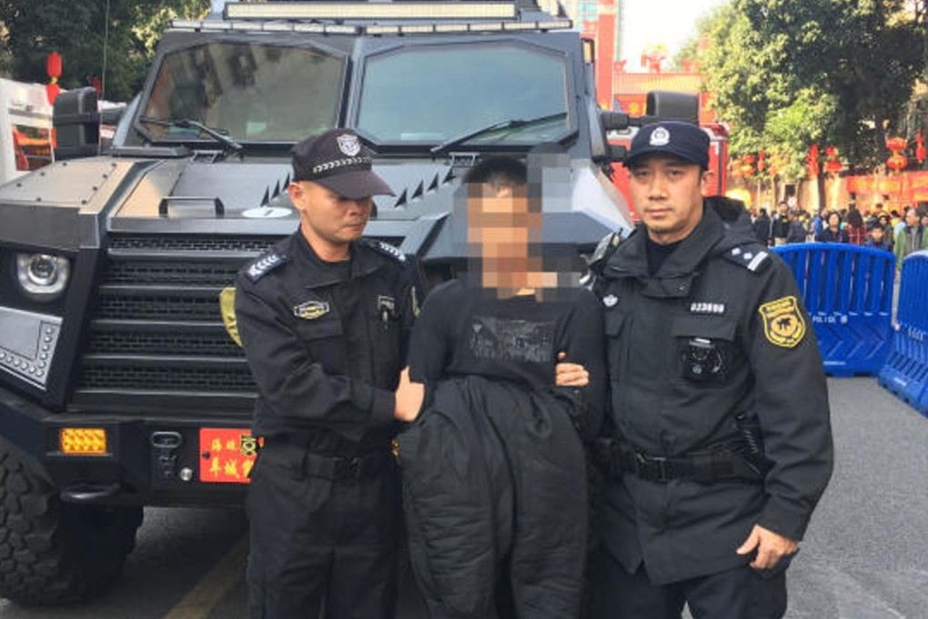 Facial recognition software helped police in the southern China city of Guangzhou to identify two suspects at a seasonal flower fair. Photo: Handout