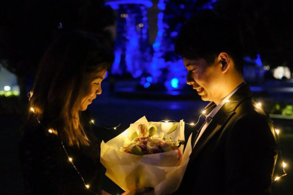 Mr Kevin Goh, 26, spent S$3,500 (US$2,667) on his marriage proposal by hiring a planner to organise a romantic evening for him and his girlfriend. Photo: LightSmith/HelpYouMarry
