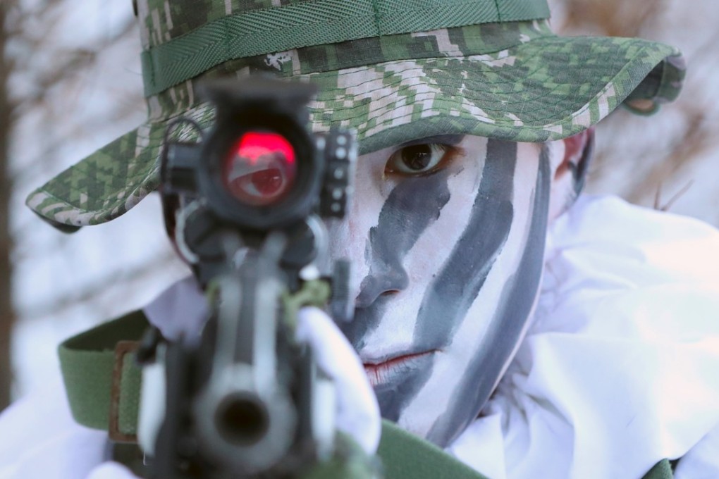 A South Korean Marine takes part in a drill with US Marines in Pyeongchang in December. Photo: AFP