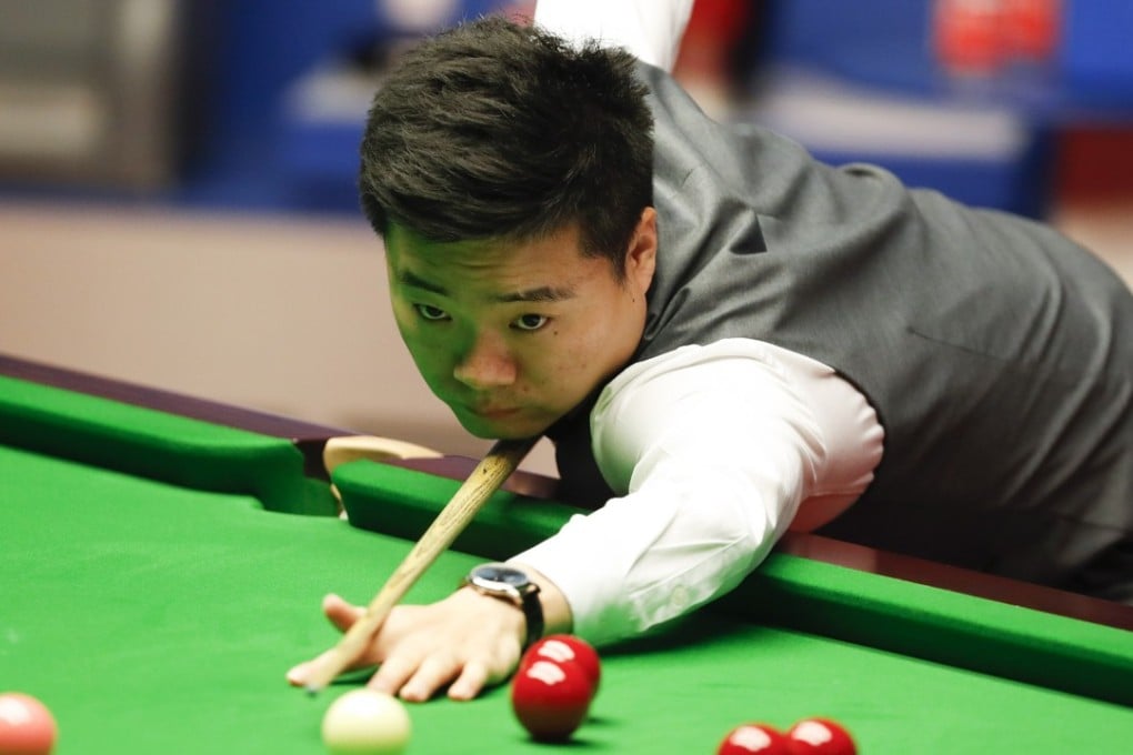 Ding Junhui during his semi-final against Mark Selby at the 2017 World Championship. Photo: Xinhua