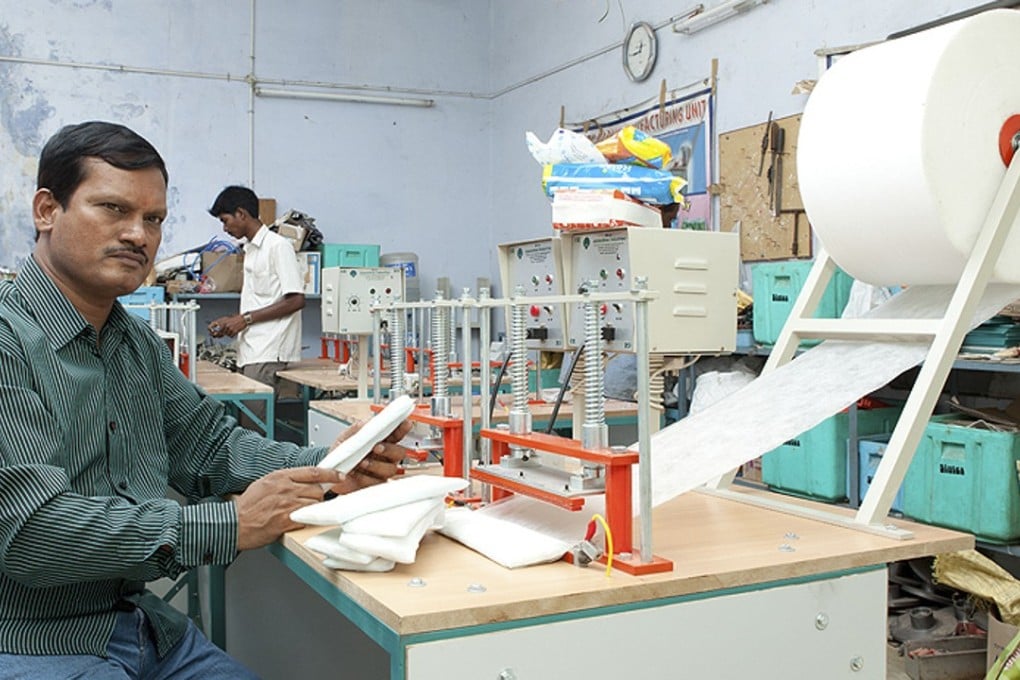 Arunachalam Muruganantham improved the lives of poor Indian women by inventing a machine that makes cheap sanitary pads.