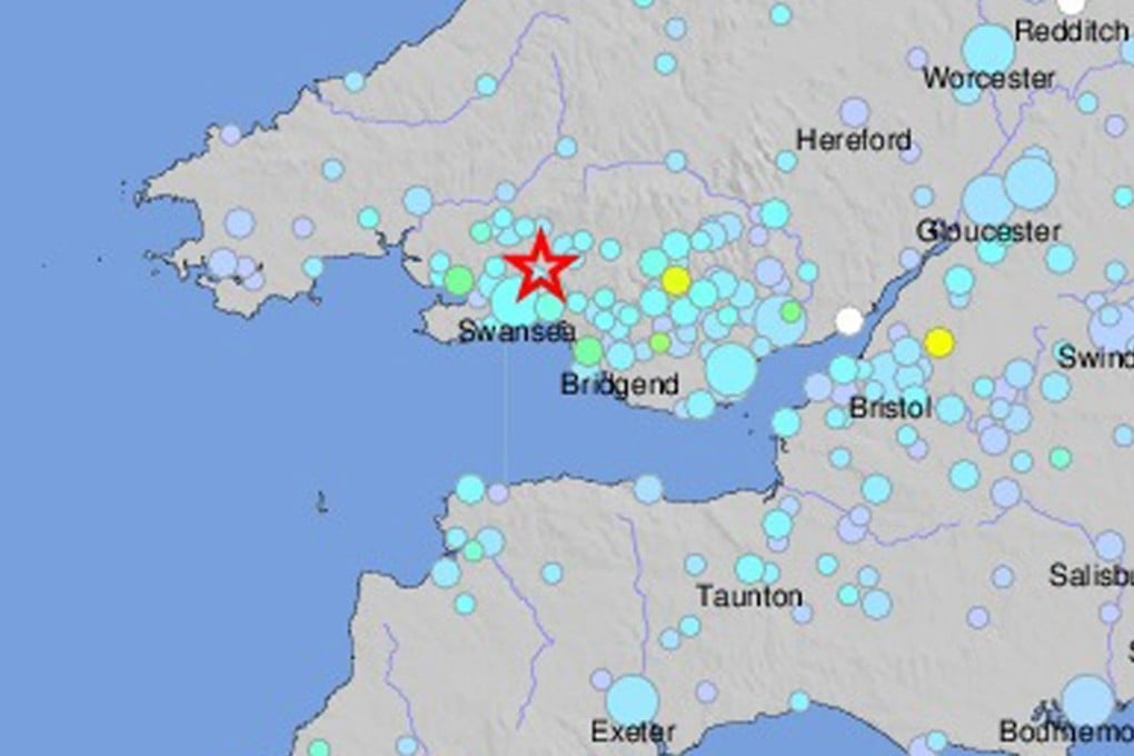 The earthquake shook buildings across parts of Wales and England, with people reporting strong tremors. Photo: EPA