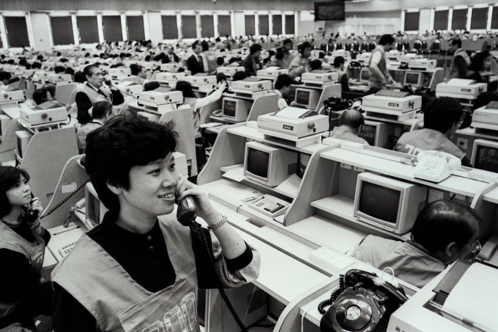 A Hong Kong broker in the 1980s. Photo: SCMP