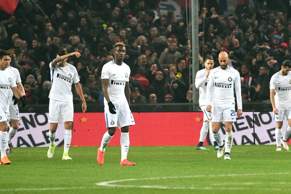 Inter Milan’s woeful form continued with defeat by Genoa. Photo: EPA
