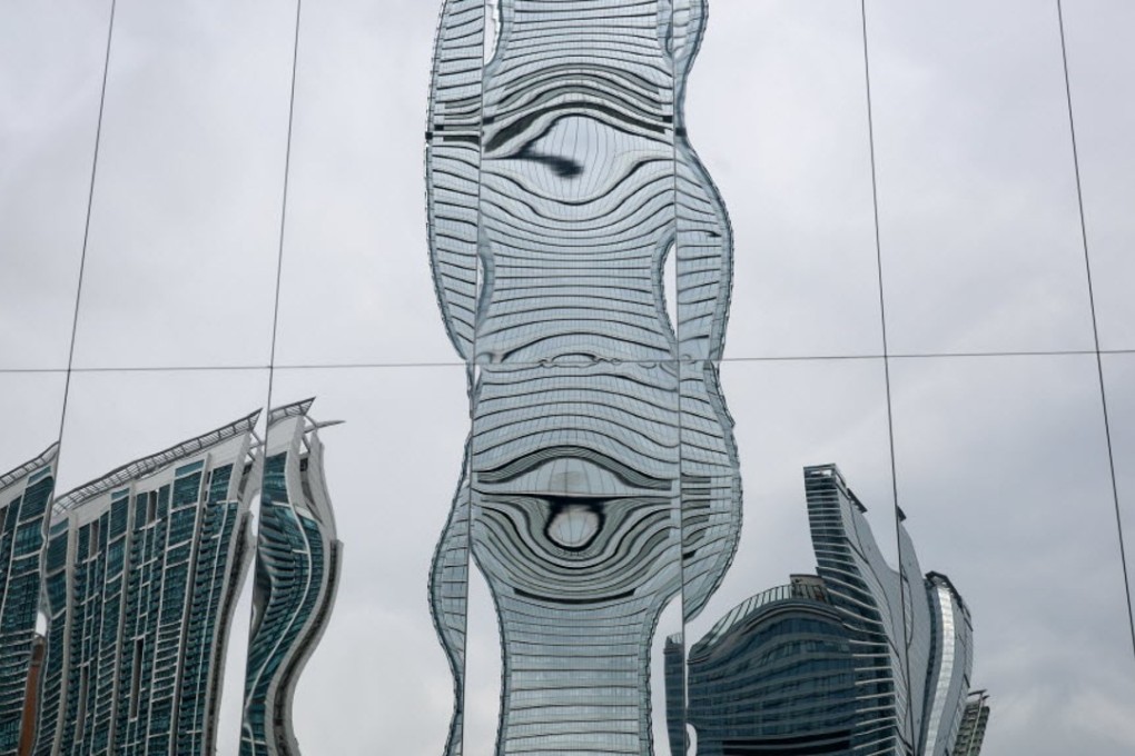 The International Commerce Centre reflected in M+ Pavilion at West Kowloon Cultural District. Picture: Sam Tsang