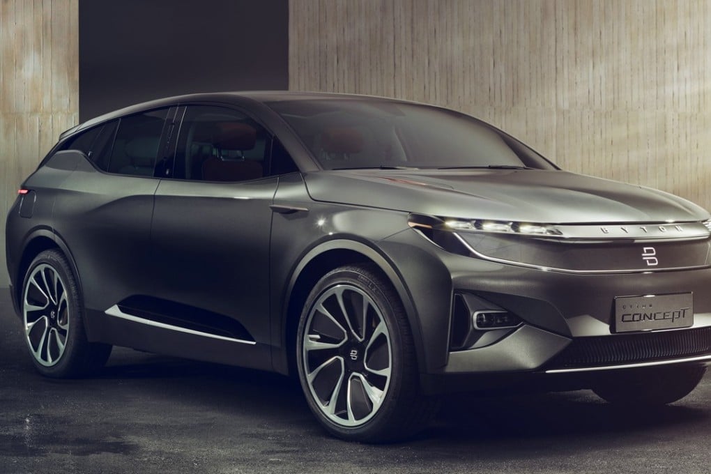 The China-made Byton electric Smart Intuitive Vehicle is fitted with Amazon Alexa and innovative automotive artificial intelligence.