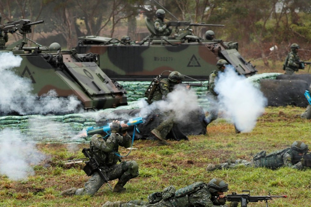 Taiwanese soldiers taking part in a military drill in Hualien in eastern Taiwan last month. Photo: Reuters