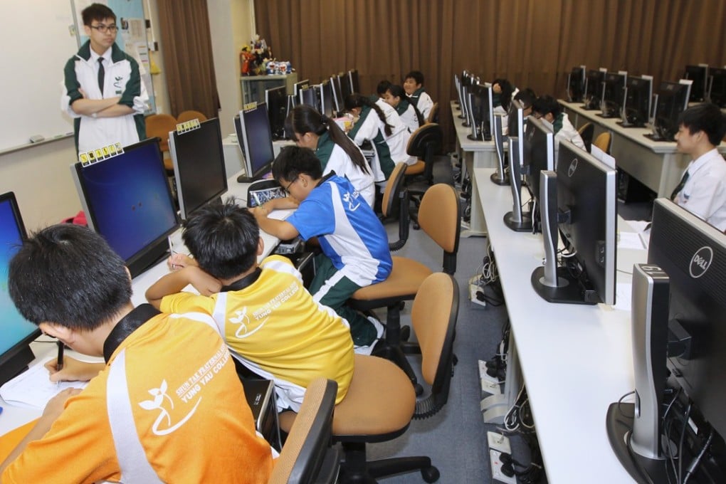 Hong Kong schools use computers to educate pupils. Photo: Franke Tsang