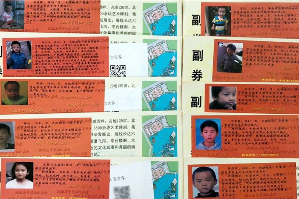 The details of missing children are printed on the back of the park tickets. Photo: CNA