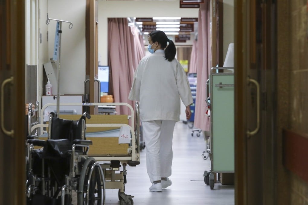 A nurse on a ward at Queen Elizabeth Hospital in Kowloon. Photo: Sam Tsang