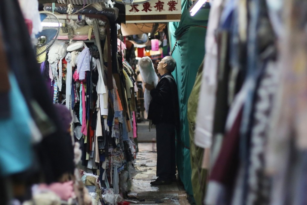 Fabric vendors and customers have long flocked to Hong Kong’s Sham Shui Po district. Photo: Sam Tsang