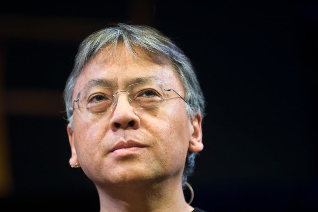 Nobel Prize-winning Japanese author Kazuo Ishiguro speaking on stage at Hay Festival in 2015. Picture: Alamy