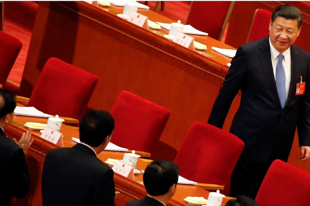 China's President Xi Jinping arrives for the third plenary session of the National People's Congress at the Great Hall of the People in Beijing. Photo: Reuters